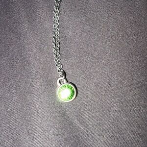 Peridot necklace Sterling silver